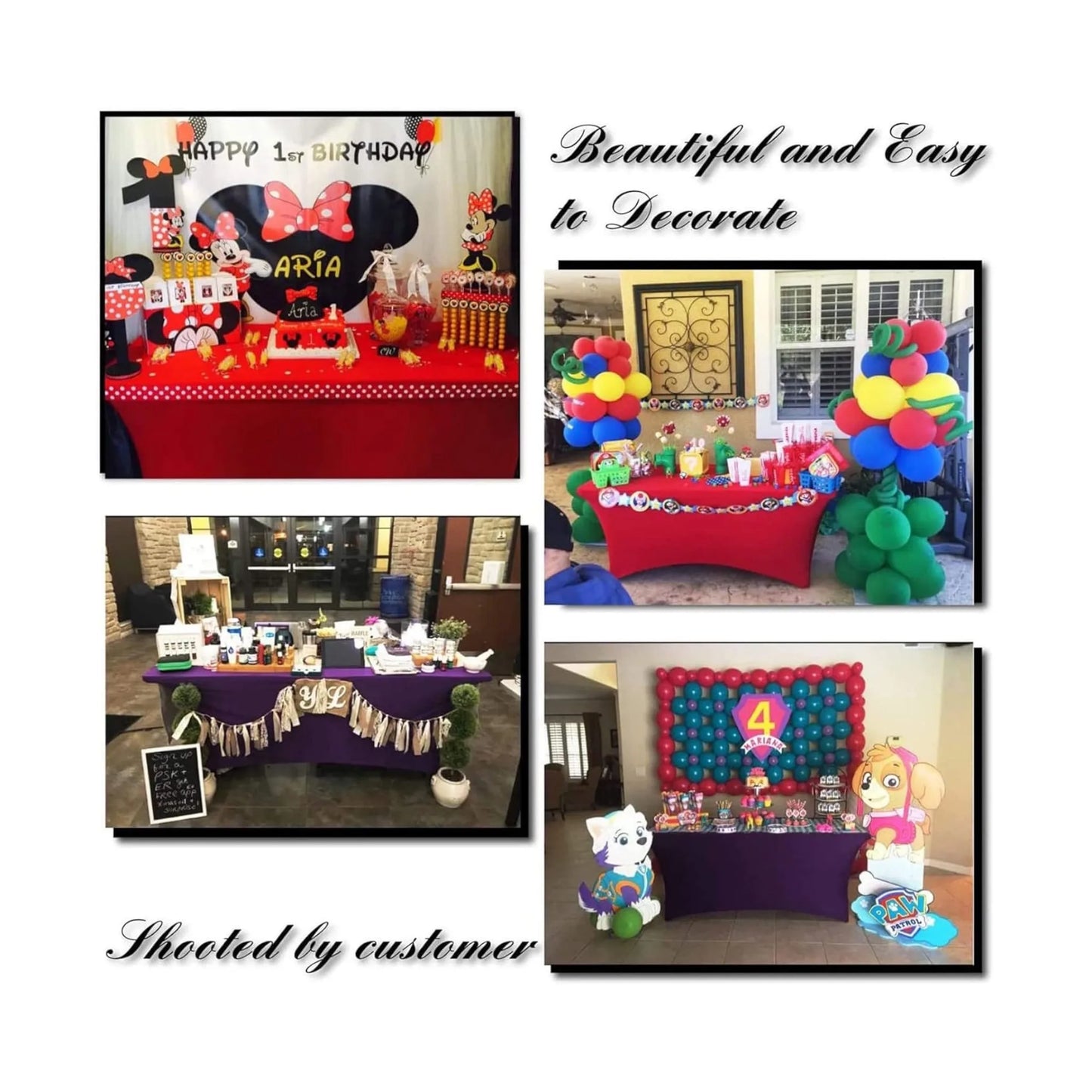 Spandex Rectangular Tablecloth, Made of high-quality spandex fabric, Wrinkle-resistant, easy to clean, Available Now at xStore.qa