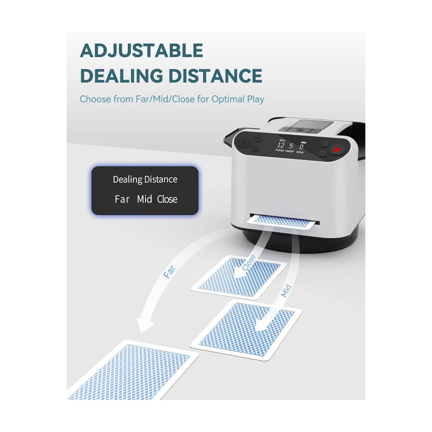 KPAW 2-in-1 Automatic Card Shuffler & Dealer, Includes 4 wireless remotes for remote card drawing, at xStore.qa in Qatar.