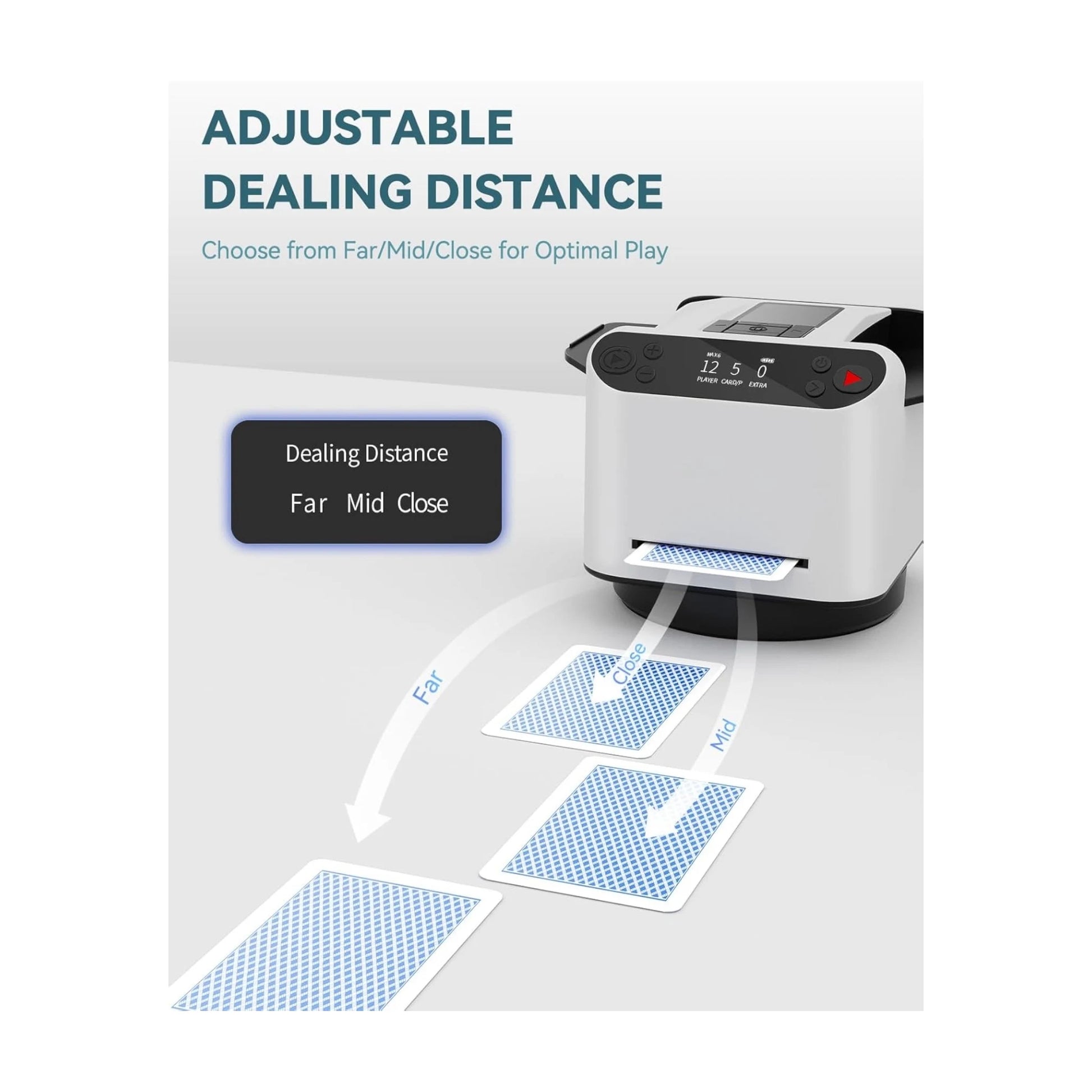 KPAW 2-in-1 Automatic Card Shuffler & Dealer, Includes 4 wireless remotes for remote card drawing, at xStore.qa in Qatar.
