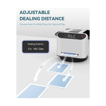 KPAW 2-in-1 Automatic Card Shuffler & Dealer, Includes 4 wireless remotes for remote card drawing, at xStore.qa in Qatar.