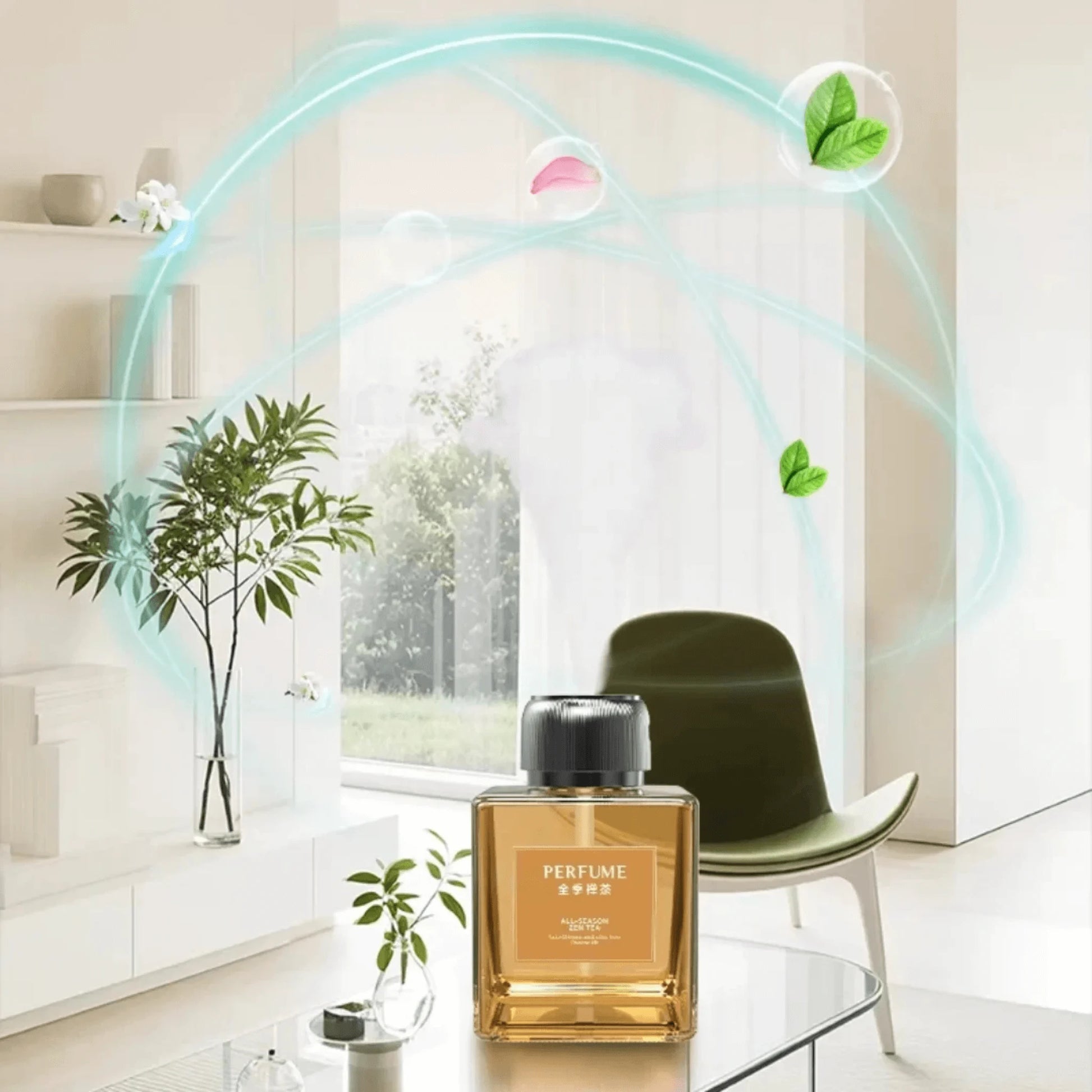 ‫Rechargeable glass aroma diffuser 500ml with USB-C charging and dual spray modes from xStore in Qatar‬