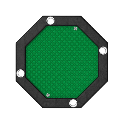 Elegant octagonal card table with high-quality wood, sturdy metal legs, curved leather edges, foldable, from xStore.qa in Qatar