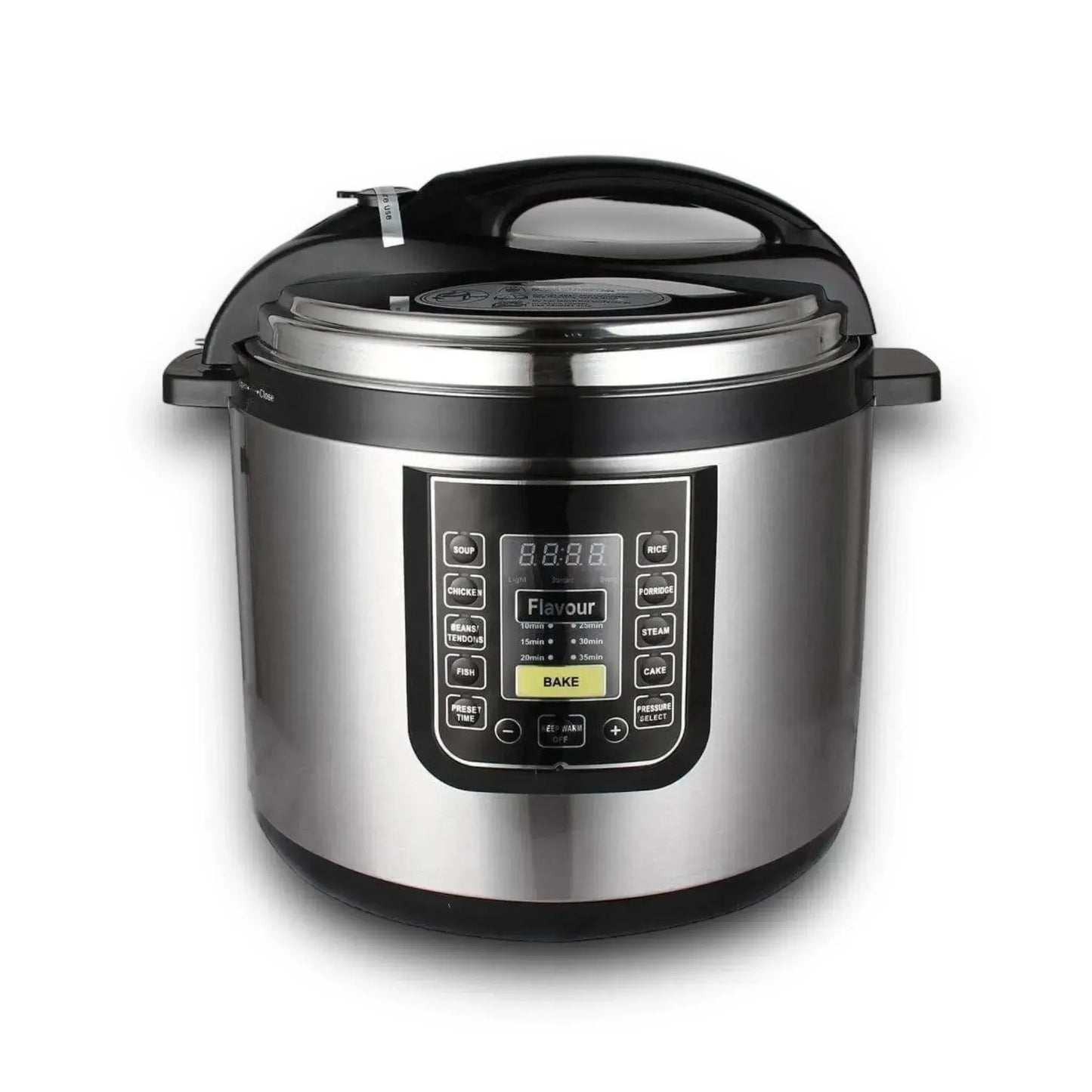 Pressure Cooker 8L - Large capacity, durable stainless steel, ideal for fast and efficient cooking, available at xStore in Qatar.