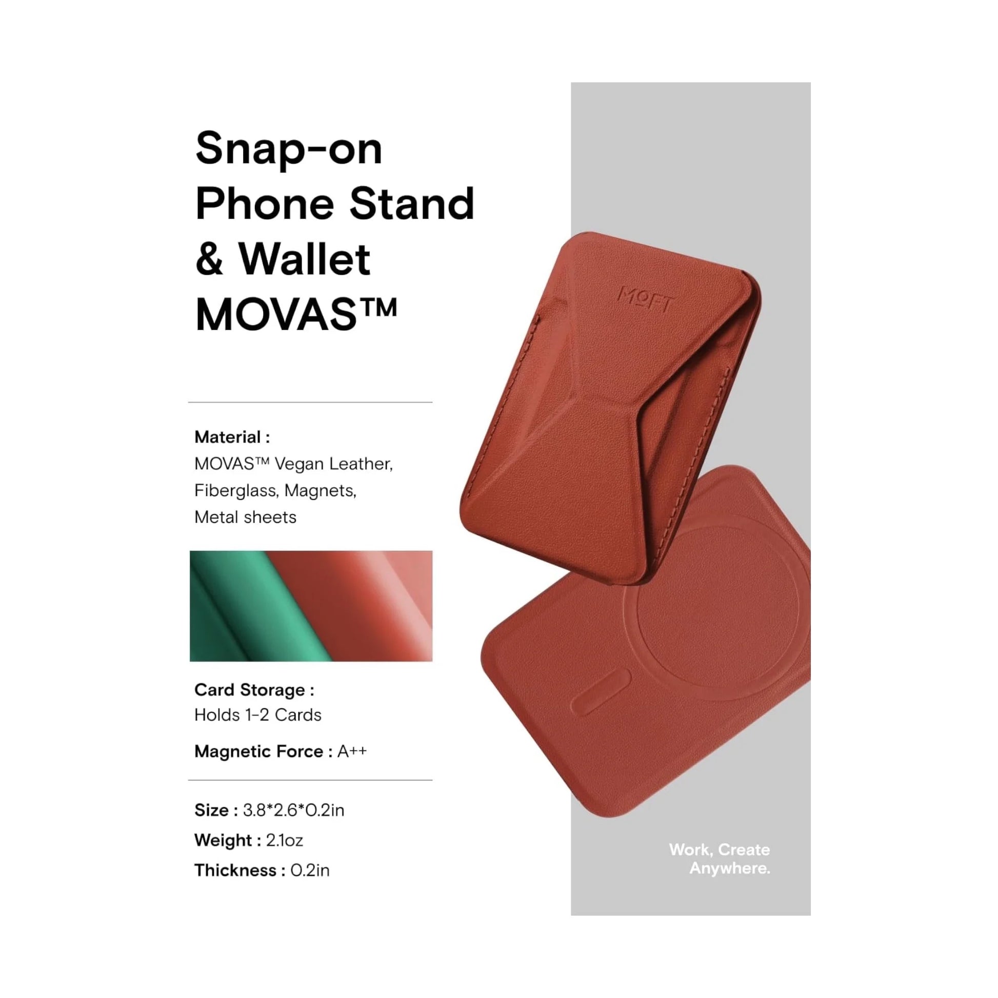 MOFT magnetic wallet stand in clay, with angle adjustment & Magsafe. Available now from xStore.qa in Qatar.