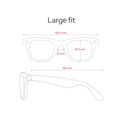 Ray-Ban Meta Wayfarer Gen 2 Matte Black / Clear Lenses - Large