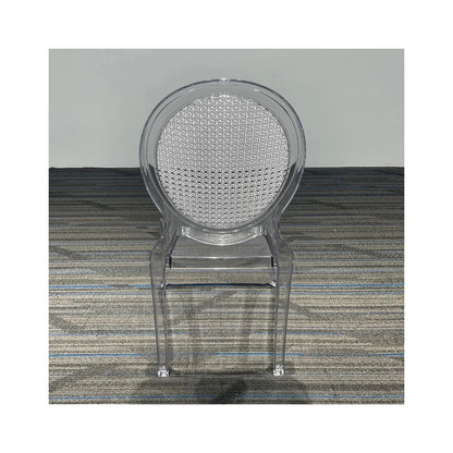 ‫احصل على كرسي شفاف عالي الجودة متوفر الان لدي اكس ستور في قطر. تصميم عصري أنيق لحفلات الزفاف والاستقبالات.