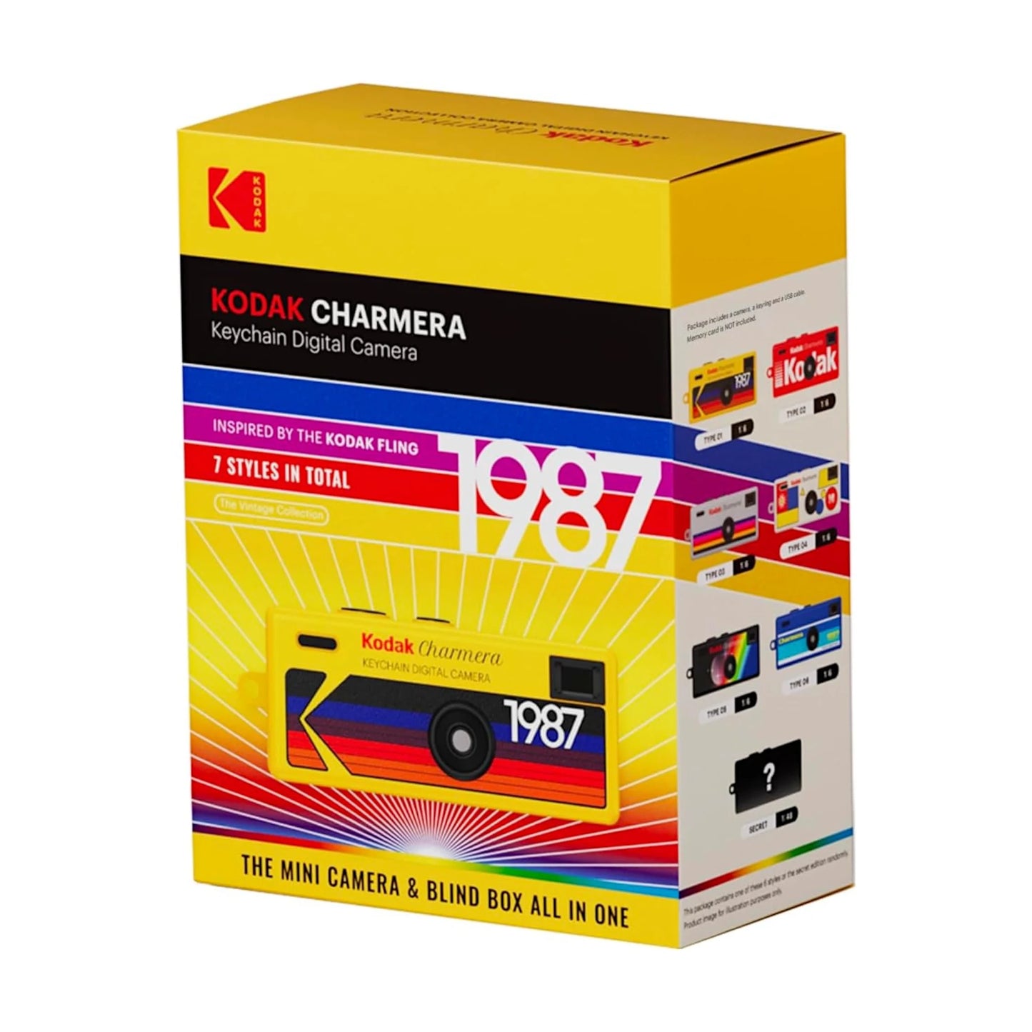 Kodak Charmera Mini Keychain Camera, Mini Kodak digital camera with compact keychain design.