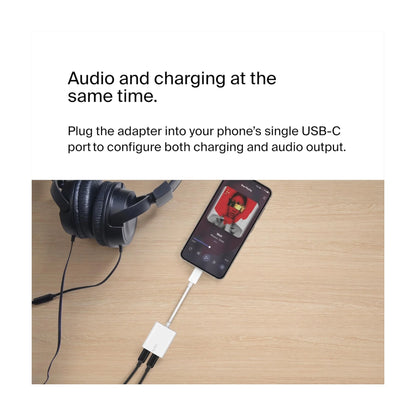 Belkin USB-C Audio + Charge Adapter - White