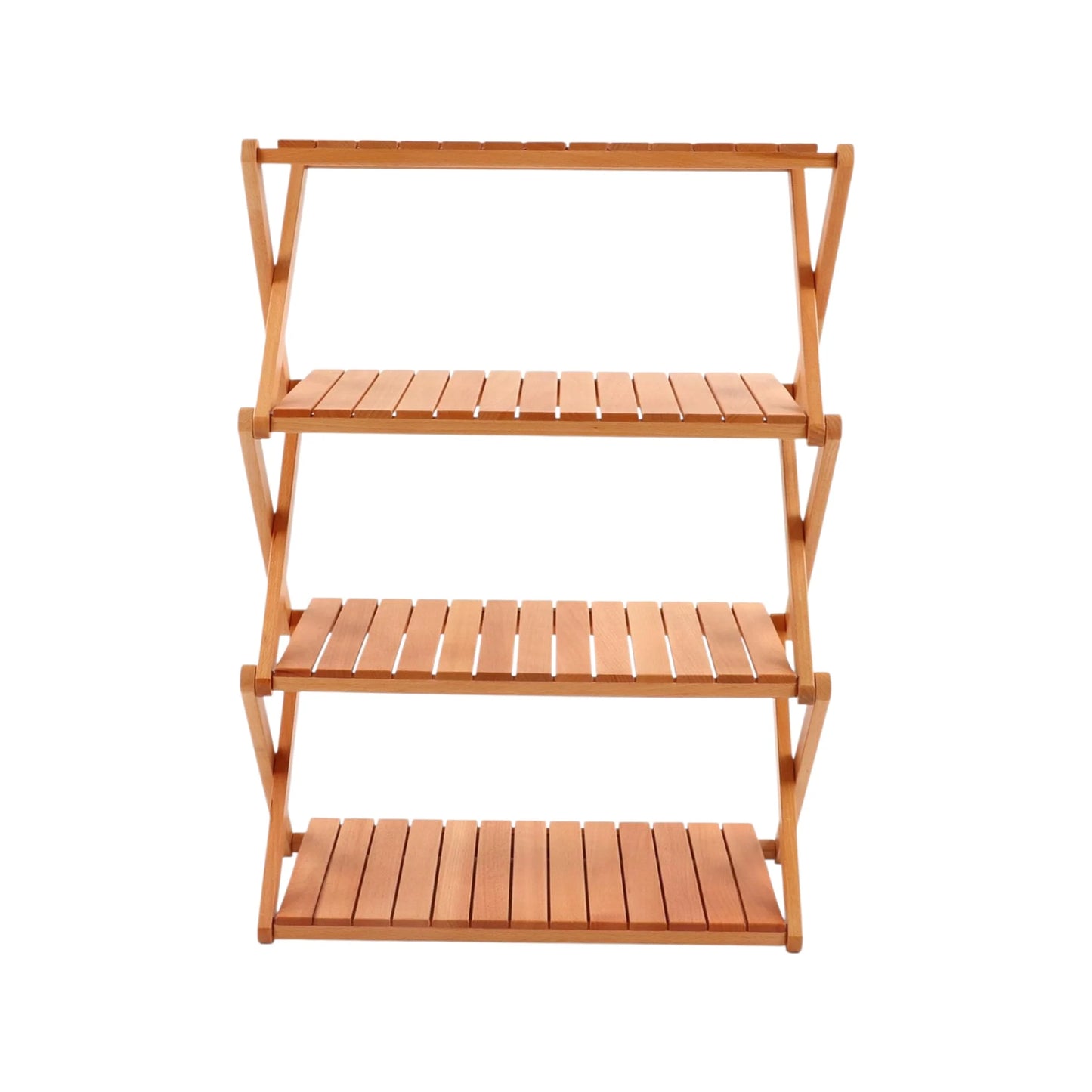 ‫‫احصل على رف تخزين خشبي قابل للطي من اكس ستور في قطر. تصميم خفيف ومتين من خشب الزان الصلب بجودة عالية.