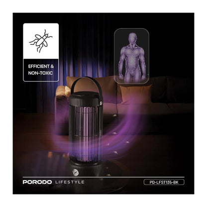 Porodo Mosquito Zapper 360° UV Portable Bug Killer, Safe & non-toxic eco-friendly design. xStore in Qatar.