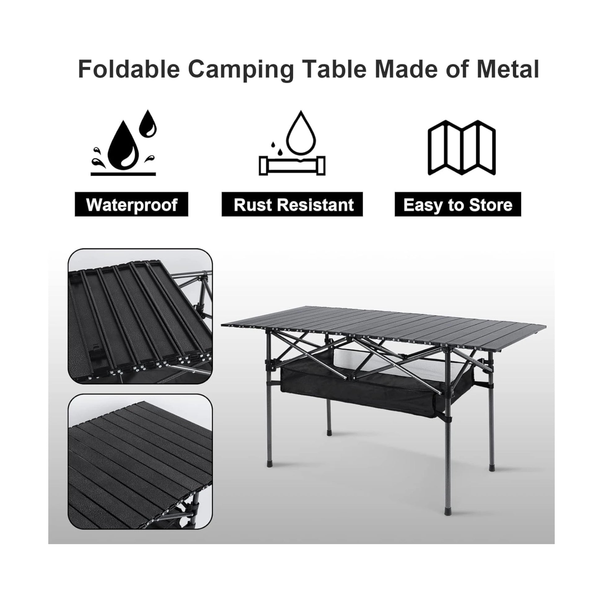 ‫احصل على طاولة قابلة للطي من اكس ستور في قطر. بتصميم خفيف الوزن مع ارتفاع قابل للتعديل، مثالية للشواء والرحلات. 