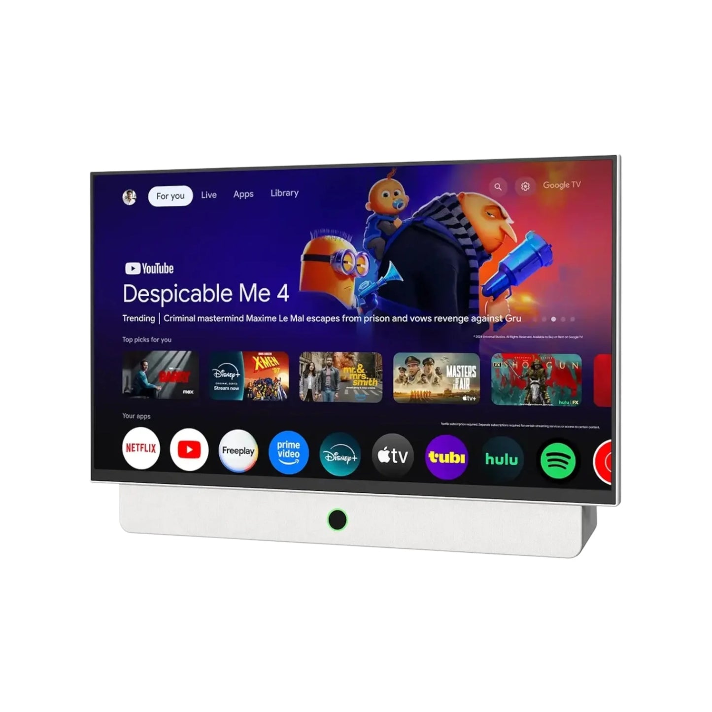 شاشة ذكية محمولة باورولوجي 27 إنش مع سماعات ومقبض حمل –  اكس ستور في قطر