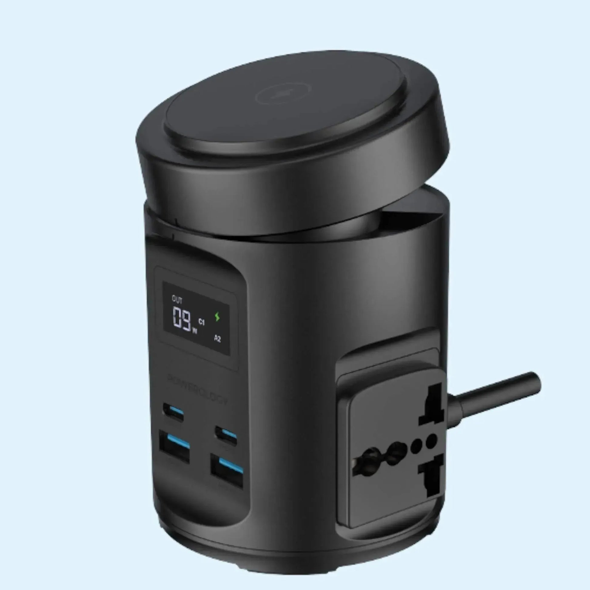 Blupebble MagPod Hub 65W, black, compact and powerful charging hub for multiple devices, from xStore in Qatar.