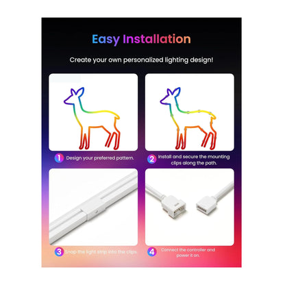 Get SwitchBot RGBIC Neon Rope Light 5M from xStore in Qatar, allows multiple colors simultaneously with dynamic effects.