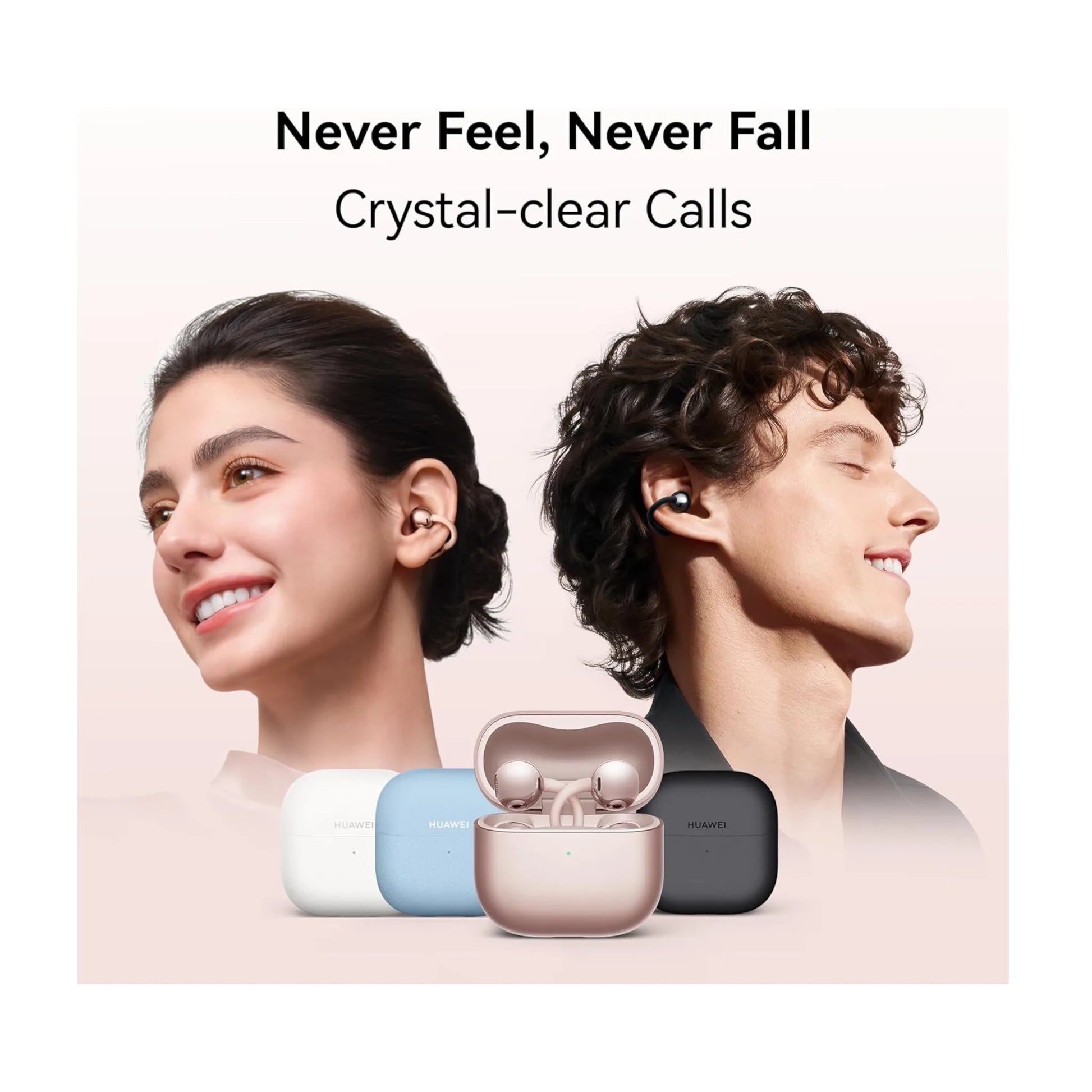 ‫احصل على سماعة هواوي FreeClip 2 من اكس ستور في قطر. تصميم Open-Ear مريح، بطارية حتى ٣٨ ساعة، مكالمات واضحة، مقاومة IP57. 