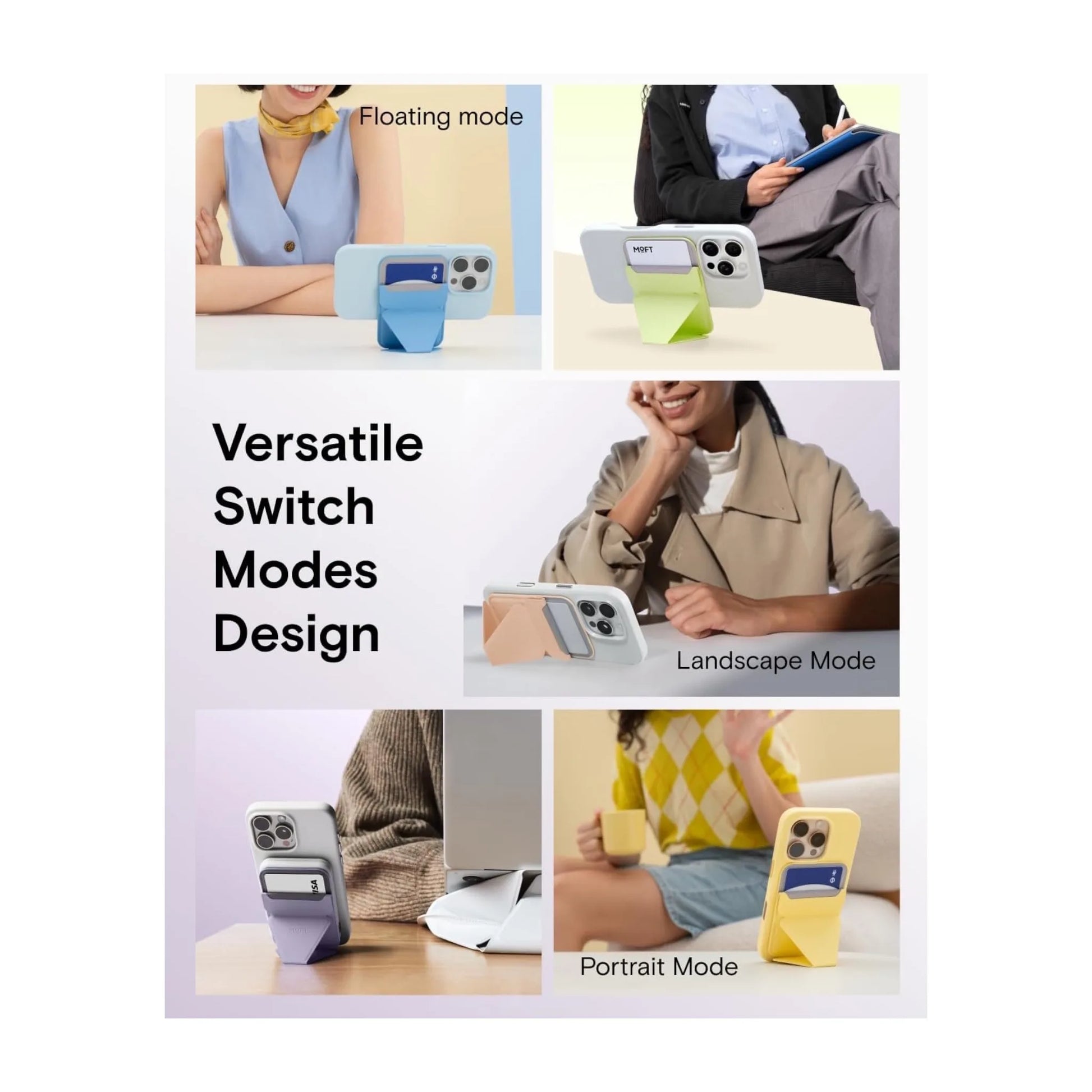 ‫احصل علي مسكة وستاند ومحفظة من شركة موفت من اكس ستور في قطر وبأفضل سعر. مصنوعة من جلد عالي الجودة تدعم ماج سيف. اطلب اونلاين