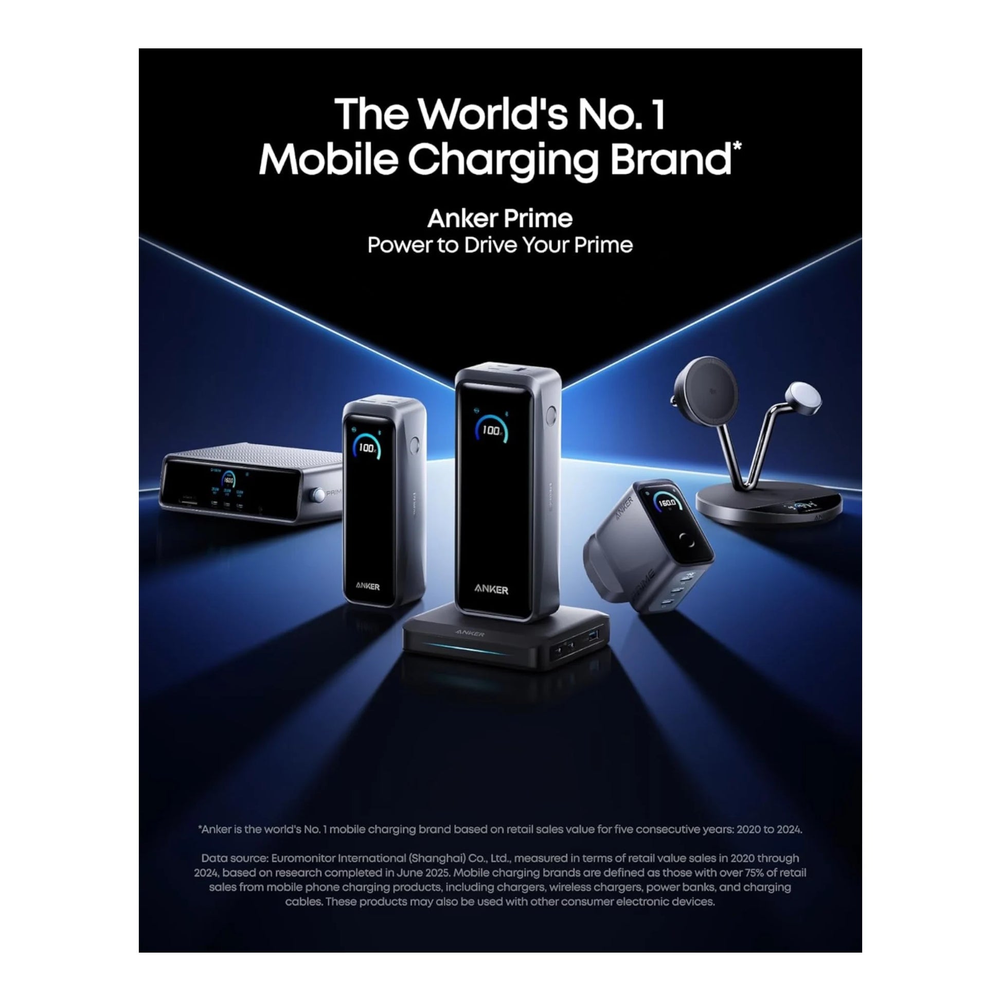 ‫شاحن أنكر برايم ١٦٠ واط من اكس ستور في قطر. ٣ منافذ USB-C وشحن سريع بتصميم مدمج.، شاشة ذكية وأمان فائق مع إمكانية التحكم عبر التطبيق.
