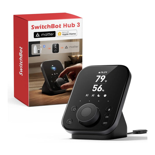 SwitchBot Hub 3 Smart Home Controller at xStore Qatar, Supports Matter & IR for smart integration. Control AC, TV, lights & more.