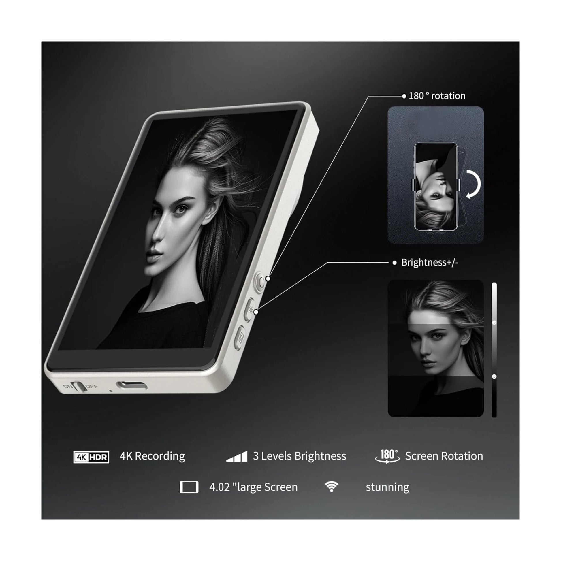 Get Magnetic selfie screen for rear camera, compatible with iPhone & Android, available now from xStore.qa in Qatar. 