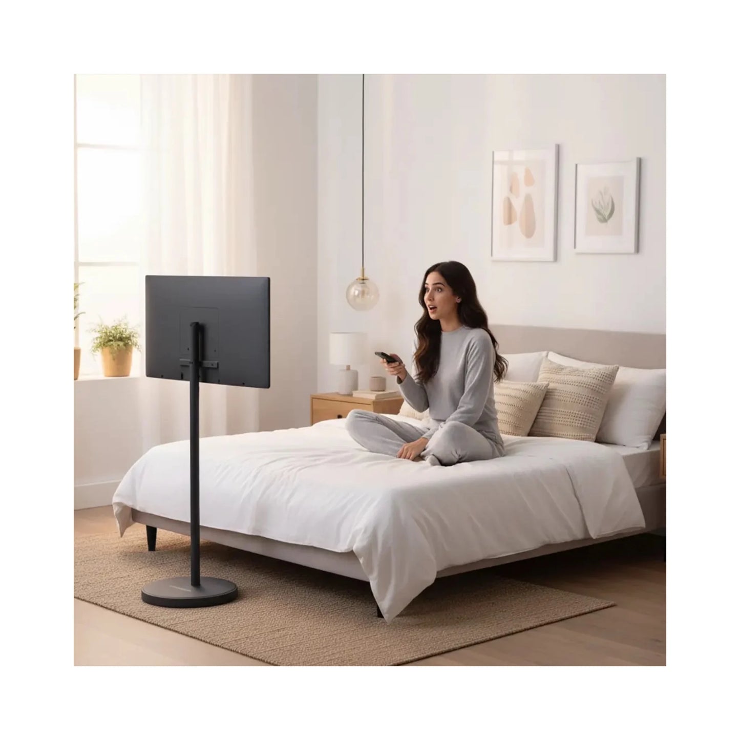 Powerology 32” Portable Android Smart Monitor, Android 15 operating system, Full HD display، Available now from xStore in Qatar.