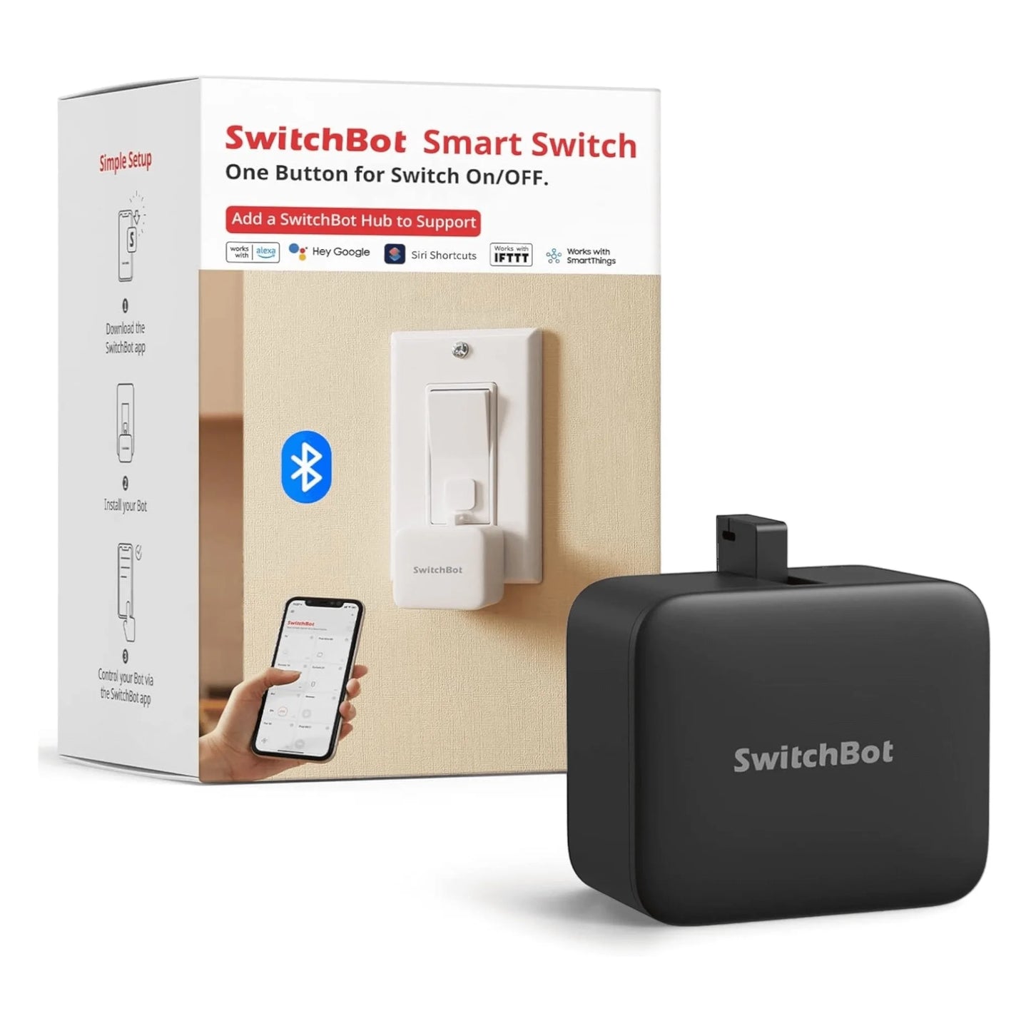SwitchBot Smart Switch Button Pusher at xStore, Qatar, A small device that presses any button or switch automatically without wiring.