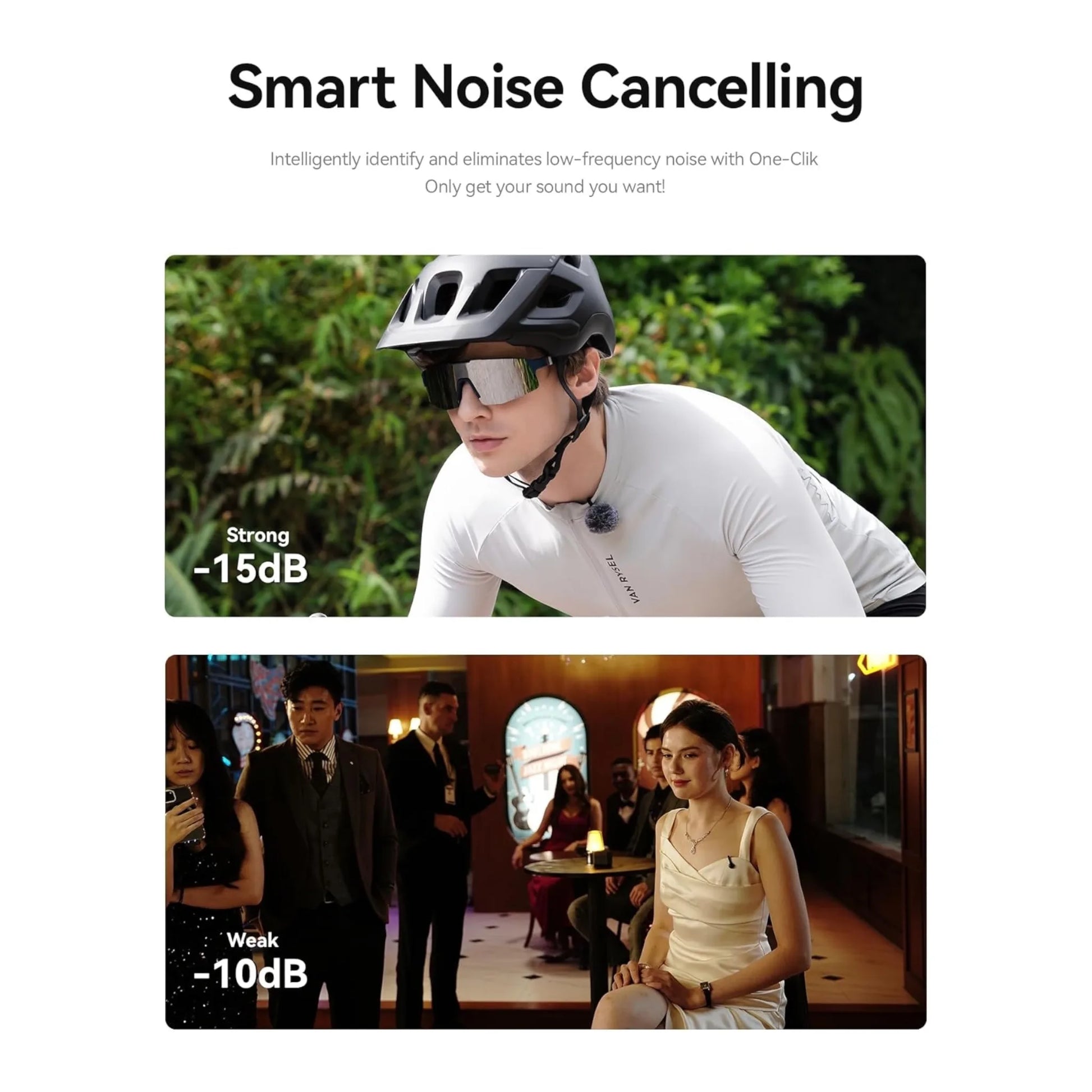 Hollyland Lark M2S Ultimate Combo Mic, ENC noise cancellation for clear sound. xStore in Qatar.
