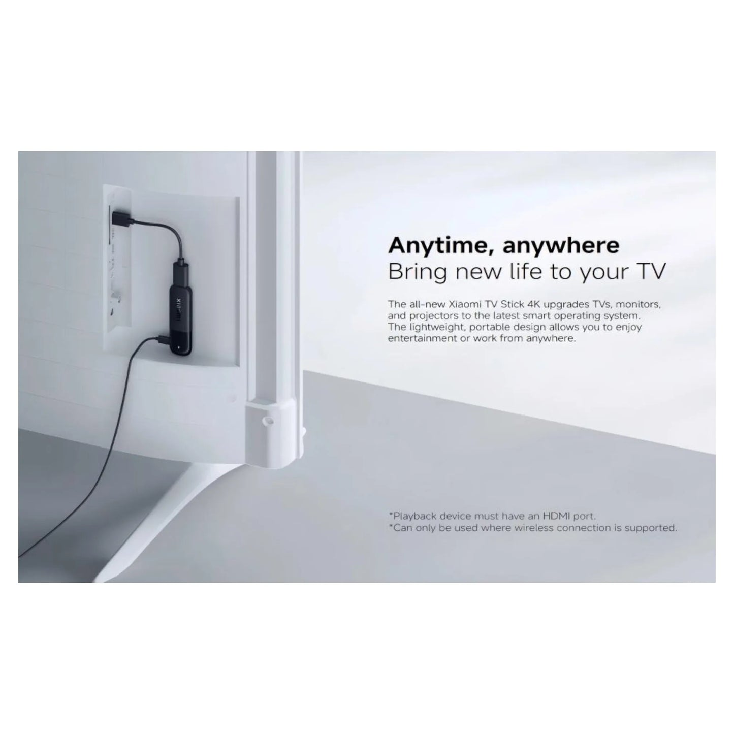 Xiaomi TV Stick 4K (2nd Gen) with Google TV from xStore in Qatar. Supports Dolby Vision & Dolby Atmos for cinematic.