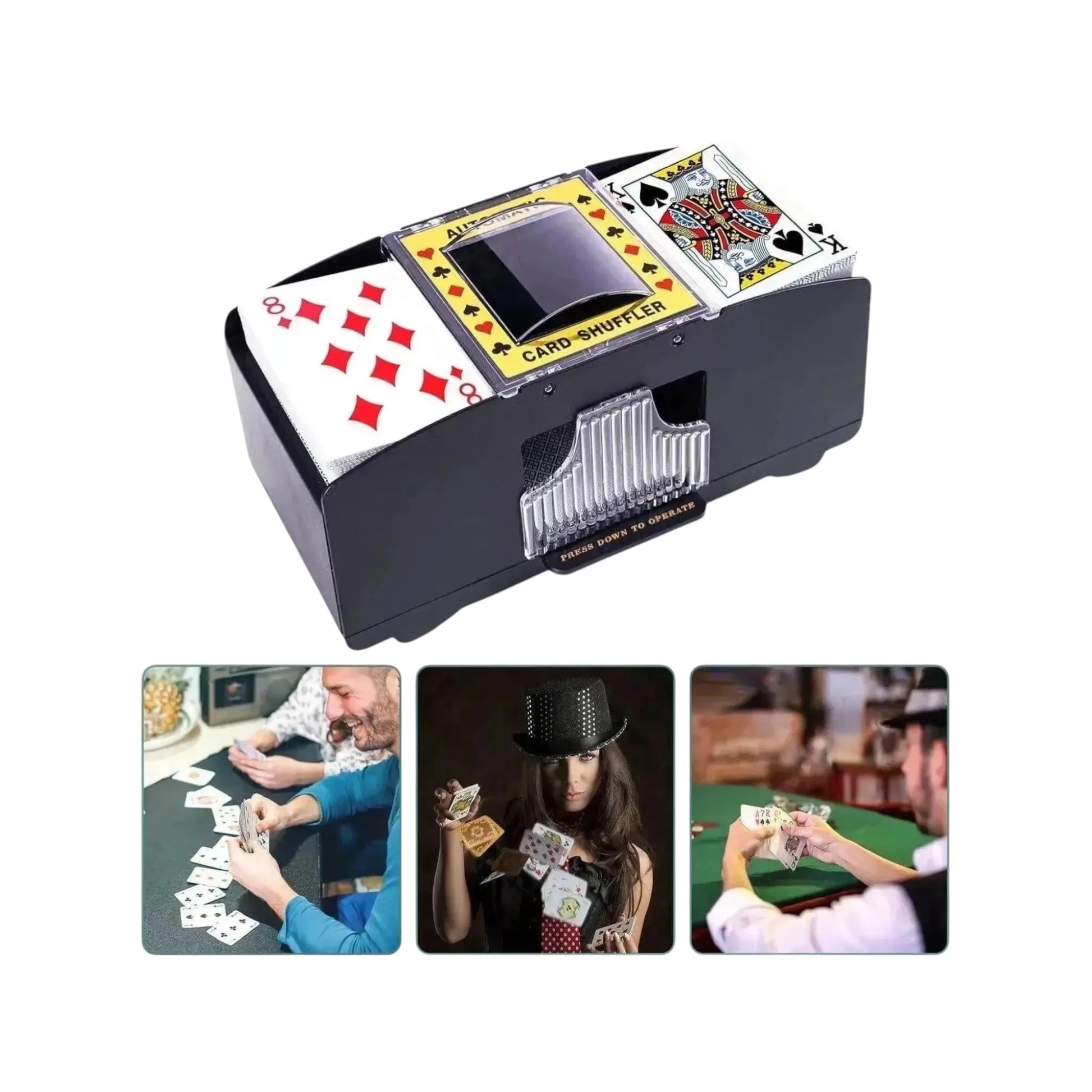 آلة خلط بطاقات أوتوماتيكية - خلط سريع وفعال للبطاقات لتجربة لعب سلسة، مثالية للتجمعات، متوفرة في اكس ستور في قطر