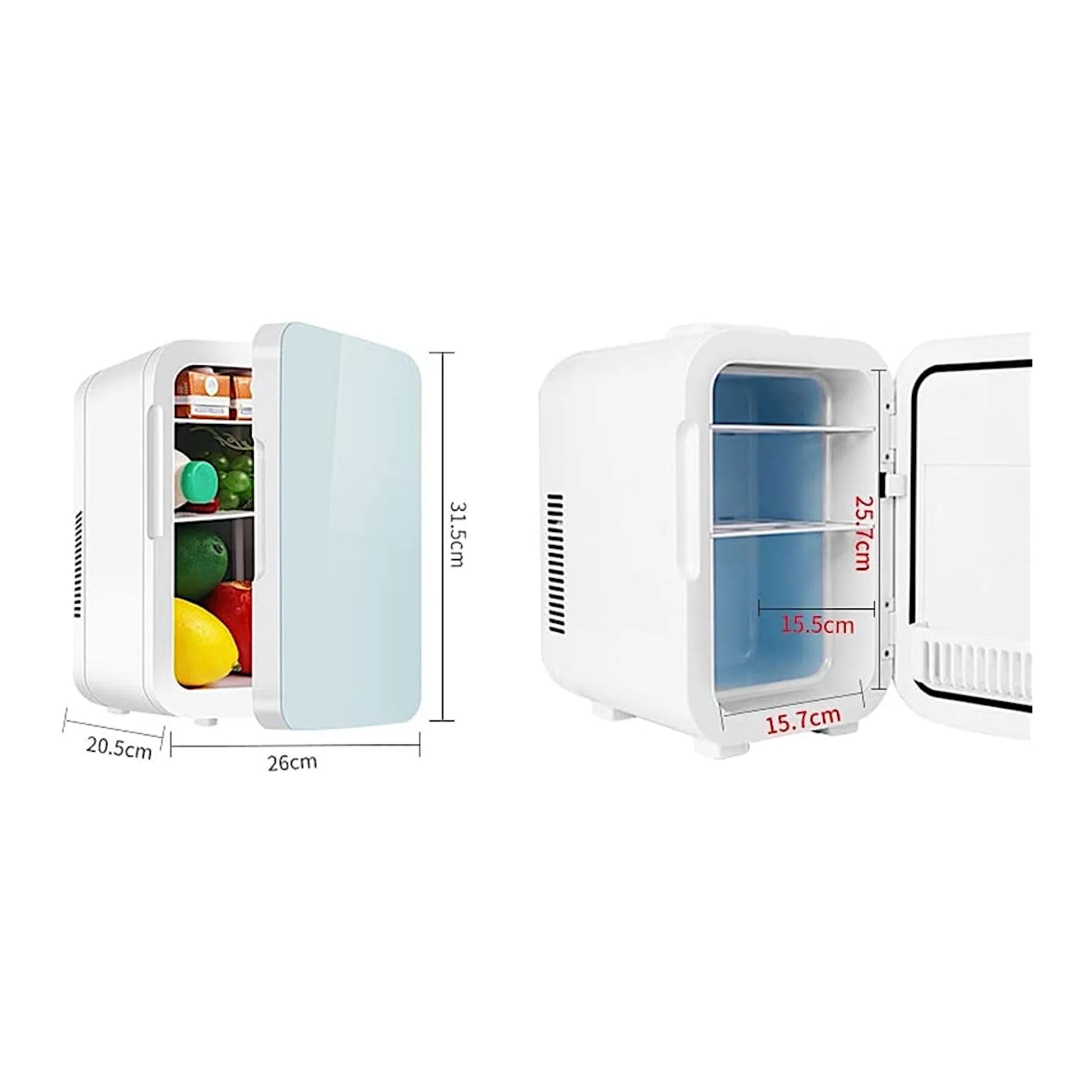 Portable Mini Fridge - Cooling & Heating, 8L capacity for drinks, food, and cosmetics, Available Now From xStore.qa in Qatar. 