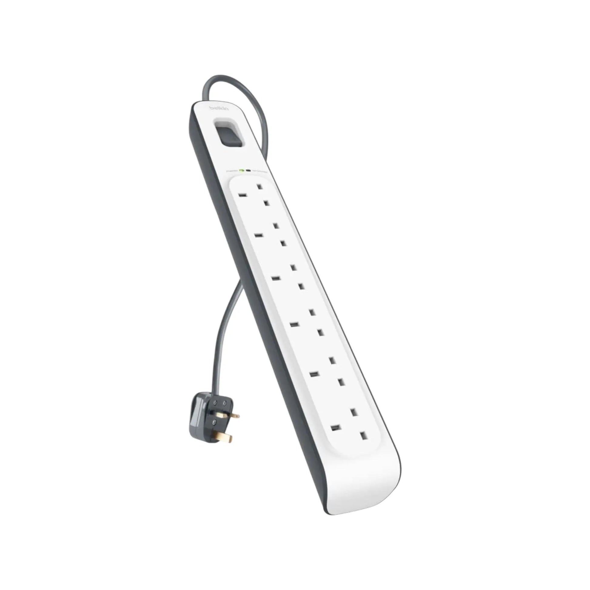 ‫ احصل على مشترك بيلكن ٦ منافذ مع سلك ٢ متر من اكس ستور في قطر. حماية ٦٥٠ جول من اندفاع التيار، للاستخدام المنزلي والمكتبي. اطلب أونلاين 