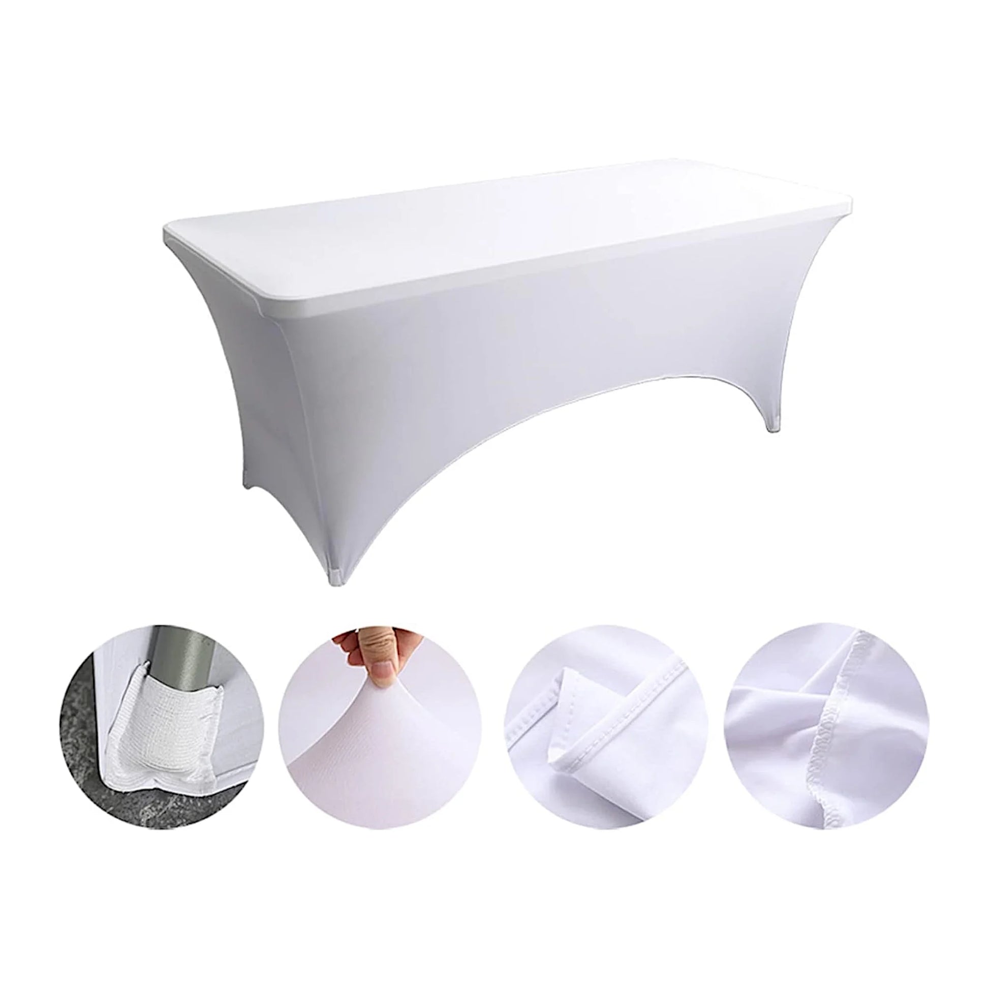 Spandex Rectangular Tablecloth, Made of high-quality spandex fabric, Wrinkle-resistant, easy to clean, Available Now at xStore.qa