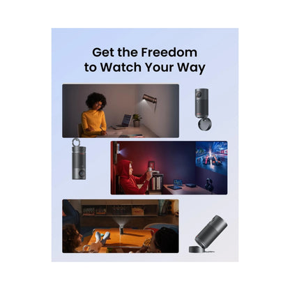 NEBULA Capsule Air Google TV Projector, Up to 2 Hours of Built-In Playtime, Available Now From xStore.qa in Qatar. 