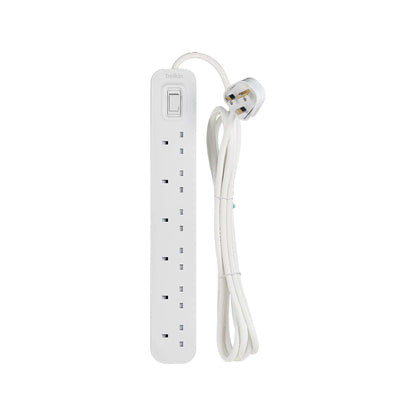 1. Belkin 6 outlet power extension strip with 3m cable and on/off switch, ideal for home and office use from xStore in Qatar.