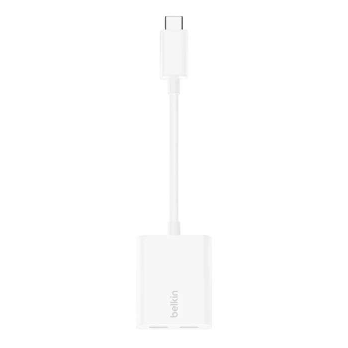 Belkin USB-C Audio & Charge Adapter at xStore in Qatar. Supports up to 60W Power Delivery fast charging. For iPhone, iPad & Android.