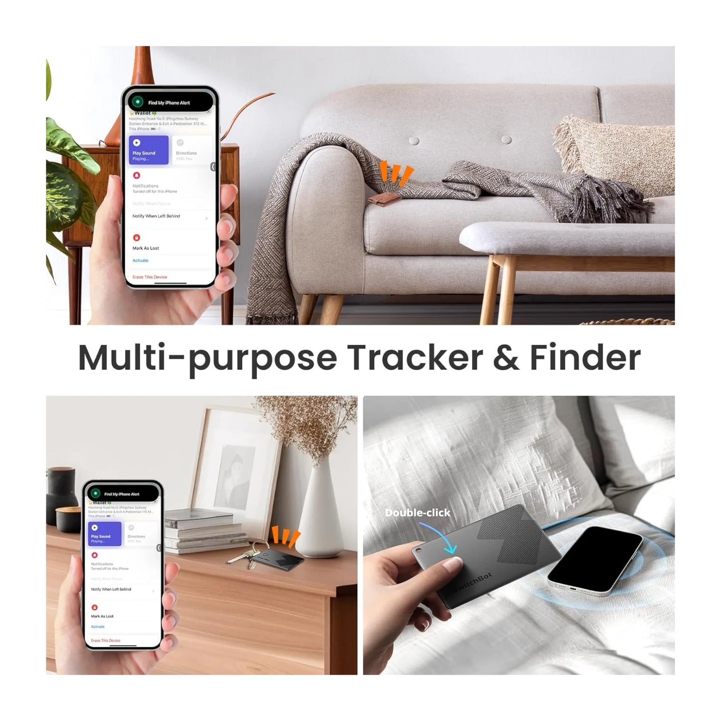 SwitchBot Wallet Tracker Card - Works with Apple Find My. Loud alarm helps you locate your wallet quickly. xStore in Qatar.
