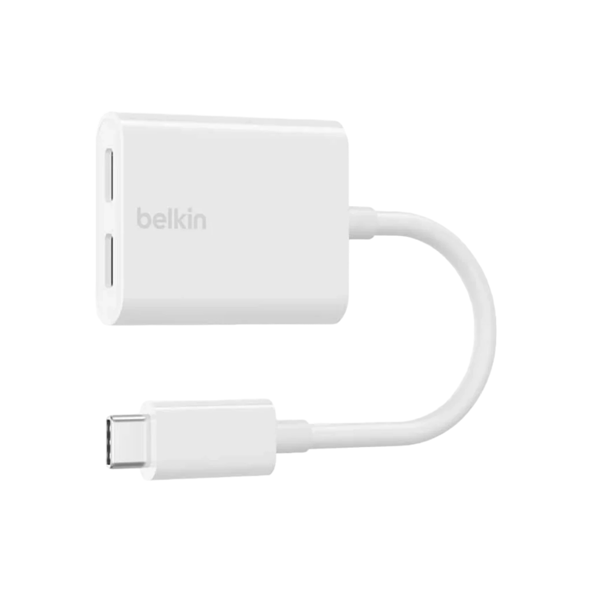 Belkin USB-C Audio & Charge Adapter at xStore in Qatar. Supports up to 60W Power Delivery fast charging. For iPhone, iPad & Android.
