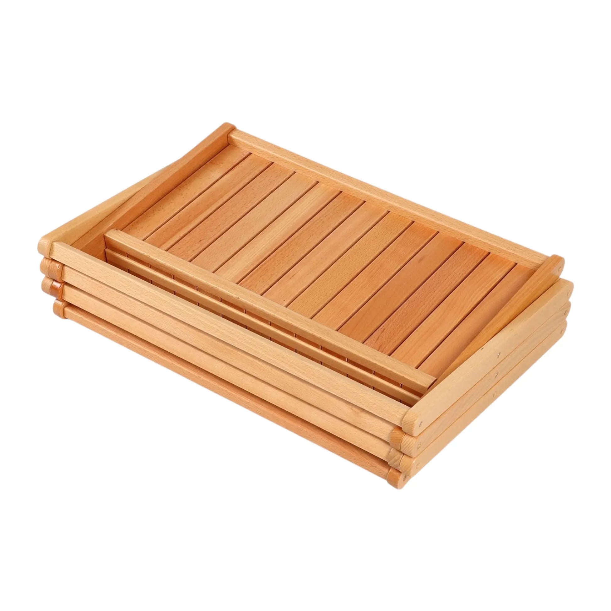 Portable Folding Wooden Shelf, Made of solid beech wood for durability & long-lasting use, Available Now From xStore.qa Qatar. 