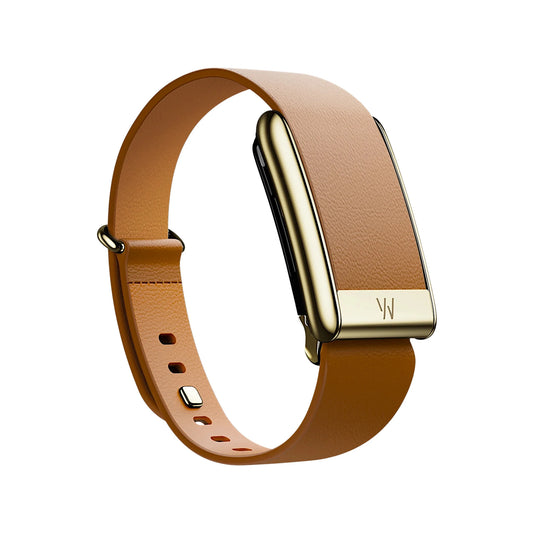 Whoop 5 LeatherLuxe Band - Camel (Tapered) Crafted from genuine Italian leather, Available at xStore.qa in Qatar.