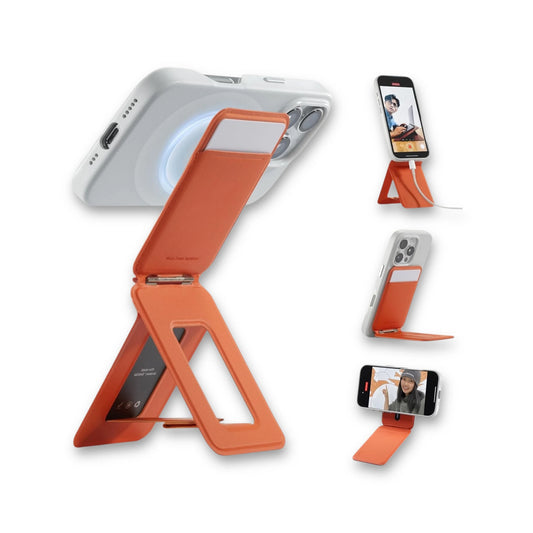 MOFT Phone Tripod Stand - Magsafe - Orange Made with MOVAS, the revolutionary vegan leather, from xStore.qa in Qatar.