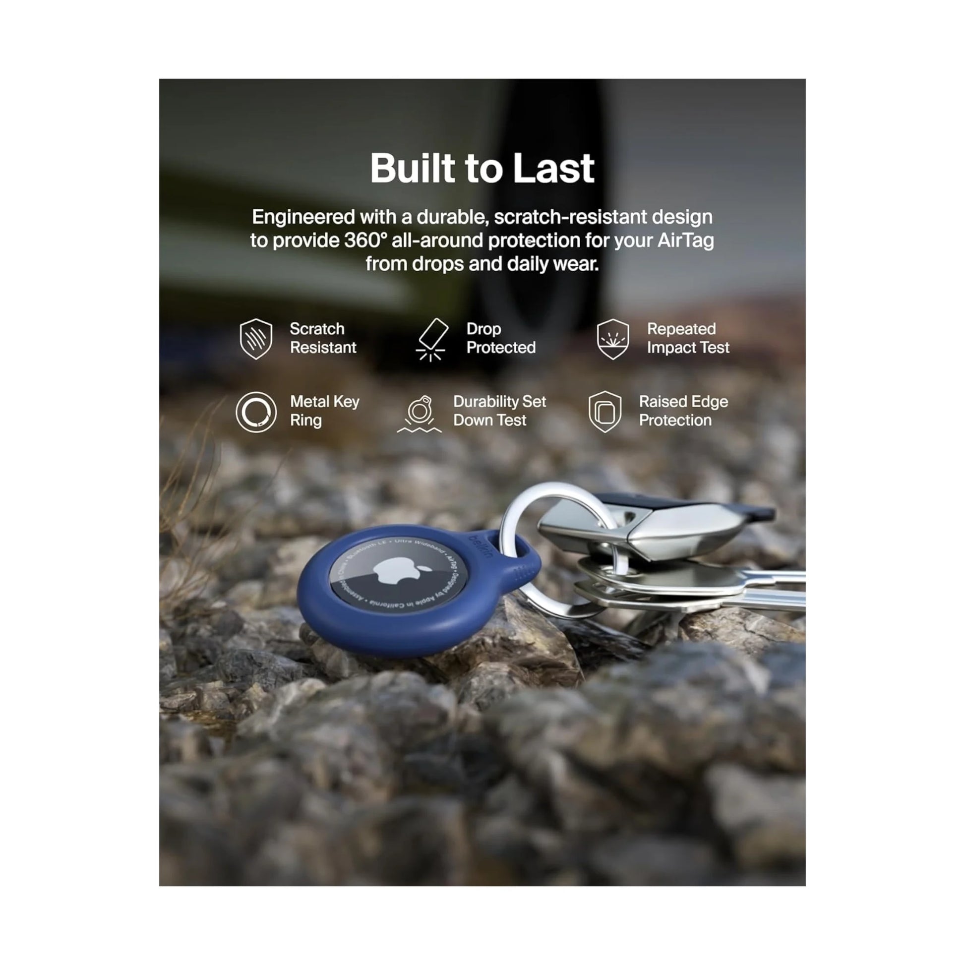 Belkin Waterproof AirTag Secure Holder with Key Ring in Blue
Available now from xStore in Qatar.