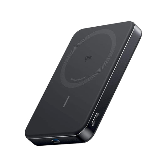 Anker MagGo Power Bank ultra-slim and portable, measuring 0.58 inches thick with 10,000mAh capacity, at xStore.qa in Qatar.