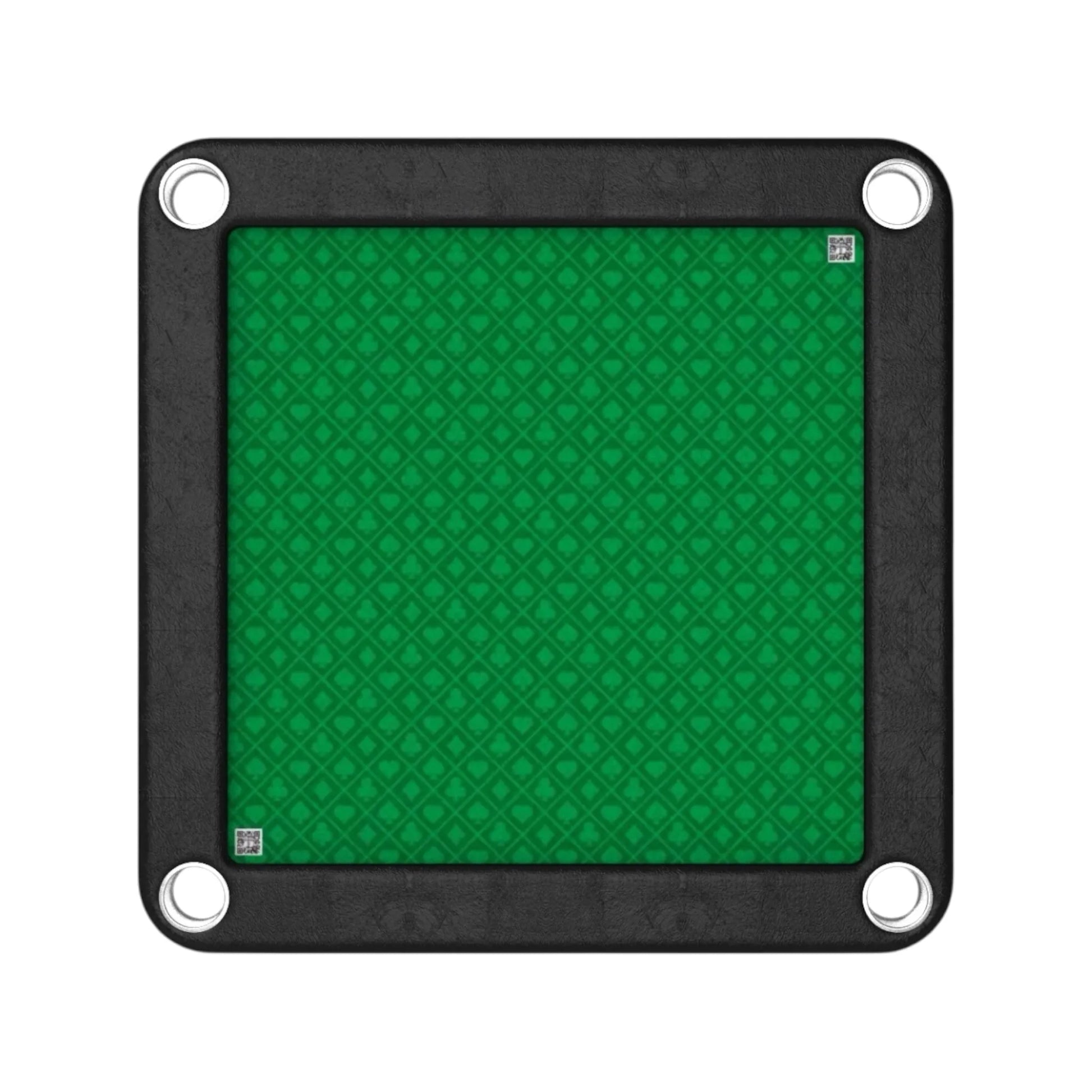 Square playing card table, folding legs, handcrafted, quality materials, cup holders, spill-proof surface, from xStore in Qatar.