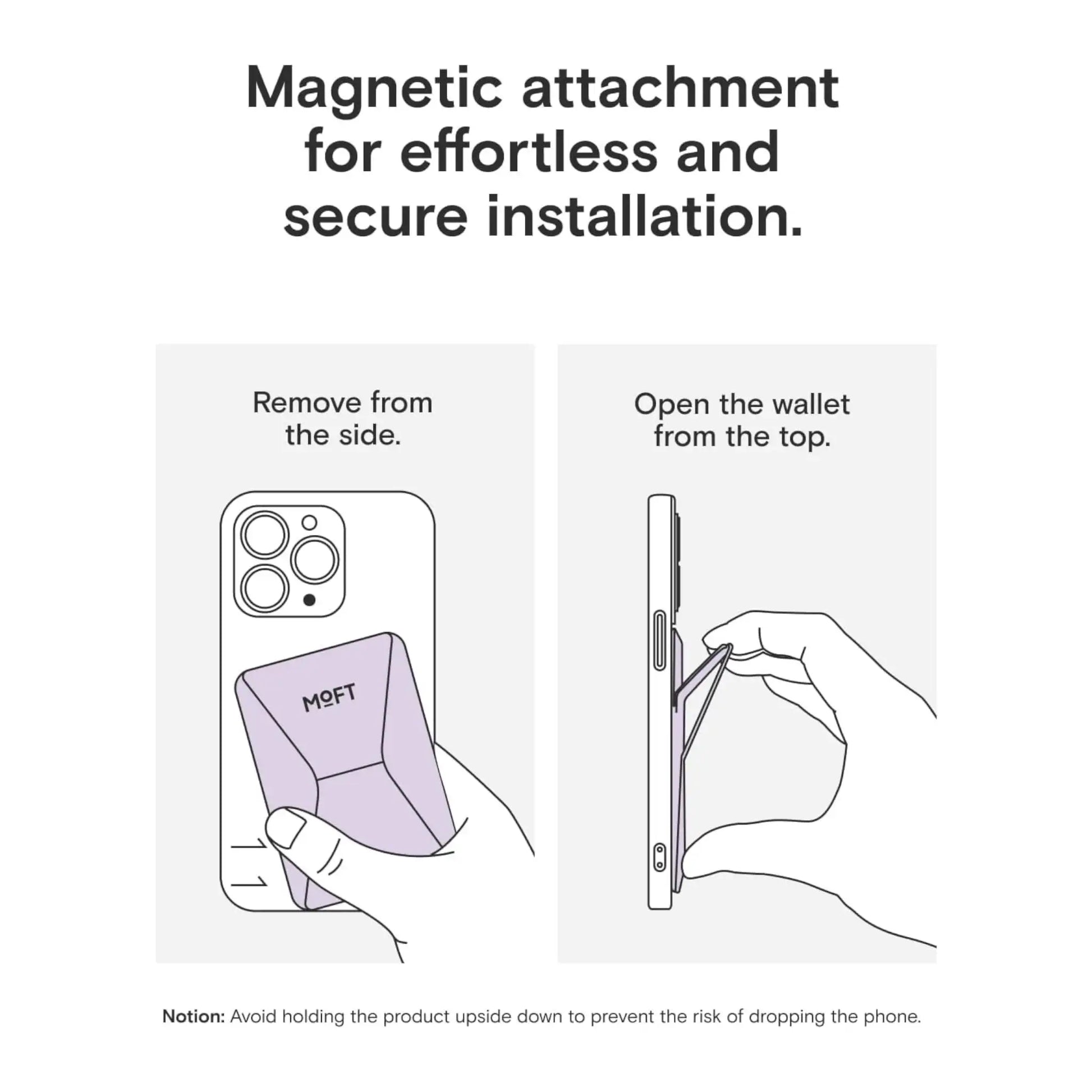 ‫احصل علي مسكة وستاند ومحفظة من شركة موفت من اكس ستور في قطر وبأفضل سعر. مصنوعة من جلد عالي الجودة تدعم ماج سيف. اطلب اونلاين