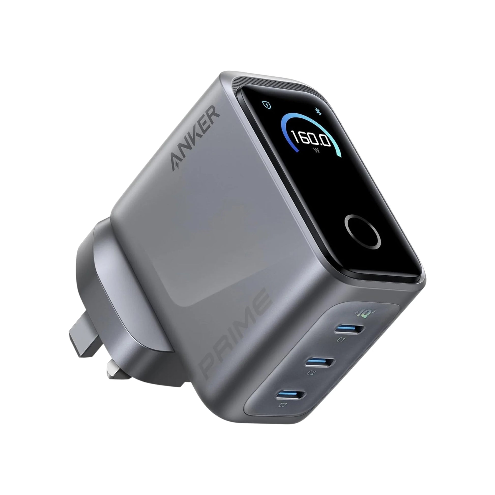 Anker Prime 160W 3-Port USB-C Charger at xStore in Qatar. Supports up to 140W fast charging at any port. Perfect for travel & work.