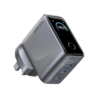 Anker Prime 160W 3-Port USB-C Charger at xStore in Qatar. Supports up to 140W fast charging at any port. Perfect for travel & work.