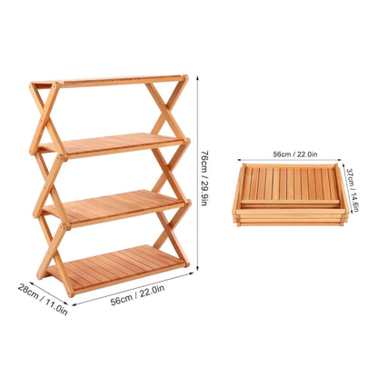 Portable Folding Wooden Shelf, Made of solid beech wood for durability & long-lasting use, Available Now From xStore.qa Qatar. 
