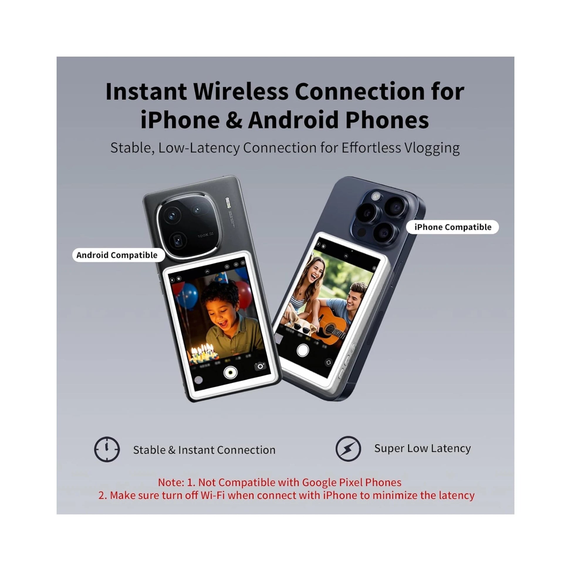 Get Magnetic selfie screen for rear camera, compatible with iPhone & Android, available now from xStore.qa in Qatar. 