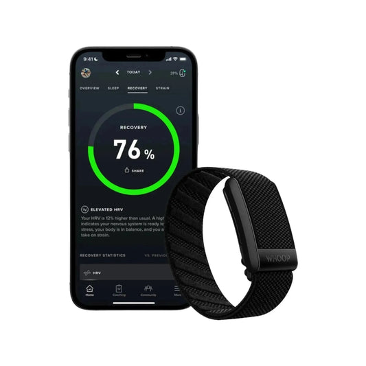 WHOOP 4.0 Band with 12-month subscription, advanced health tracking, and fitness insights from xStore in Qatar.