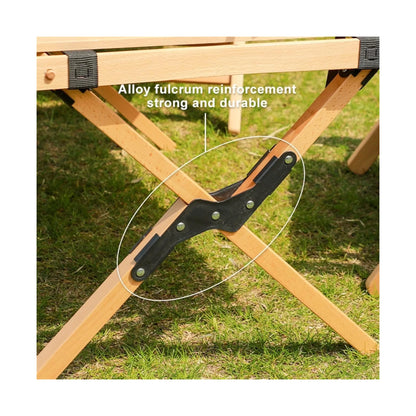 Portable Wooden Folding Camping Table, Made of weatherproof acacia wood for durability, Available Now From xStore.qa Qatar.