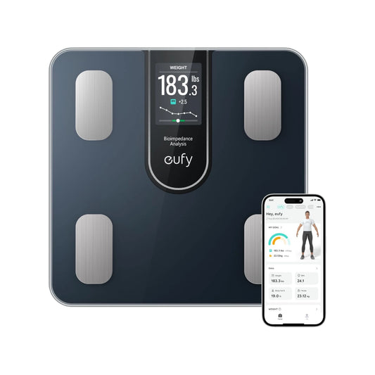 eufy by Anker Smart Scale C20, Our scale features an anti-tip base and four advanced sensors, at xStore.qa in Qatar.